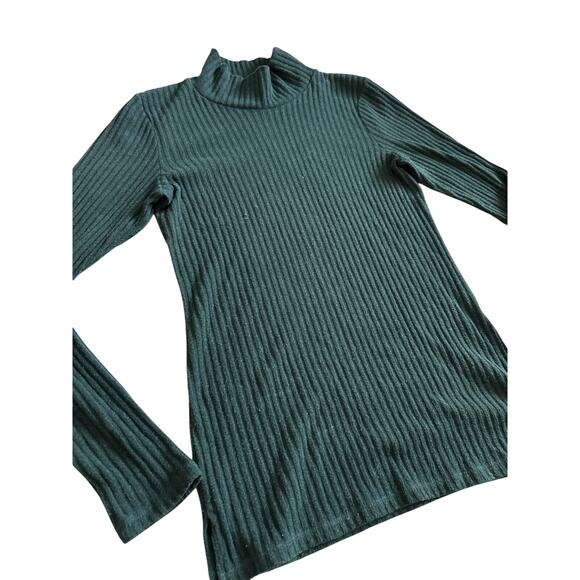 Artizia Wilfred Free Buswell Ribbed Turtleneck Top Dark Green Size Large - Picture 7 of 8